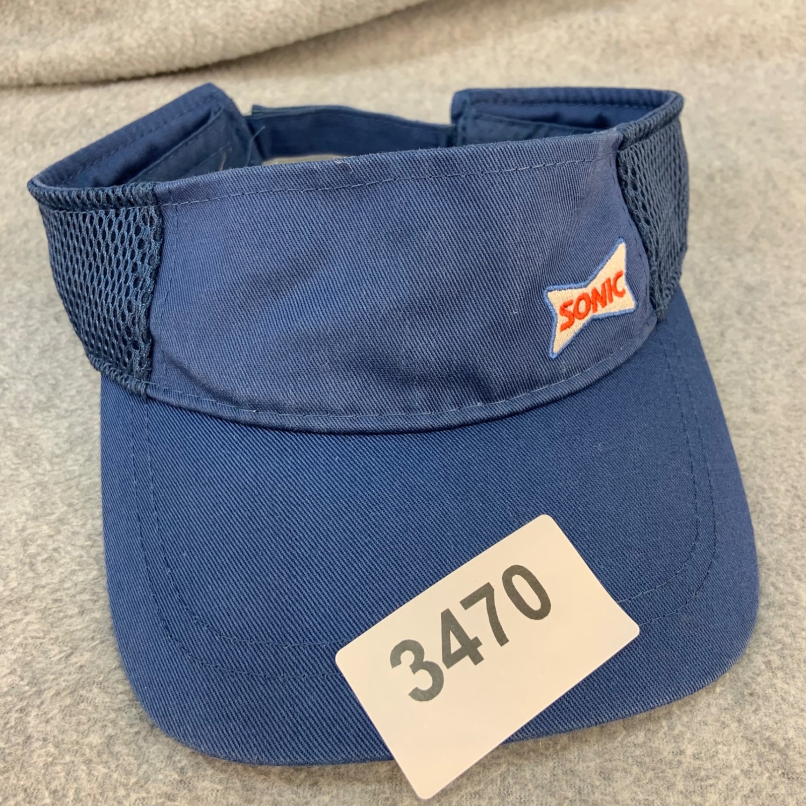 Sonic Logo Unisex Blue Sonic Drive-In Visor Hat Mesh Adjustable Osfm — image 3 of 3